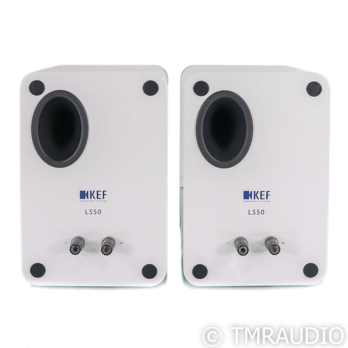 KEF LS50 Bookshelf Speakers; LS-50; White Pair (Unused)