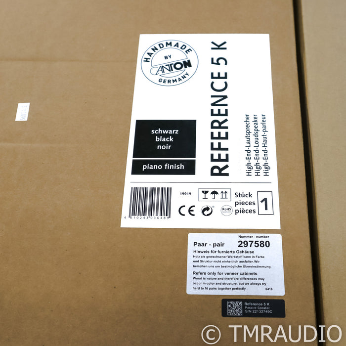 Canton Reference 5K Floorstanding Speakers; Black Pair (New w/ Warranty)