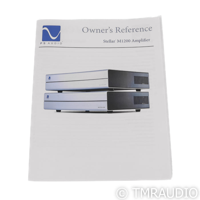 PS Audio Stellar M1200 Mono Power Amplifiers; Pair