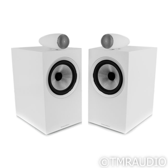 B&W 705 S2 Bookshelf Speakers; White Pair