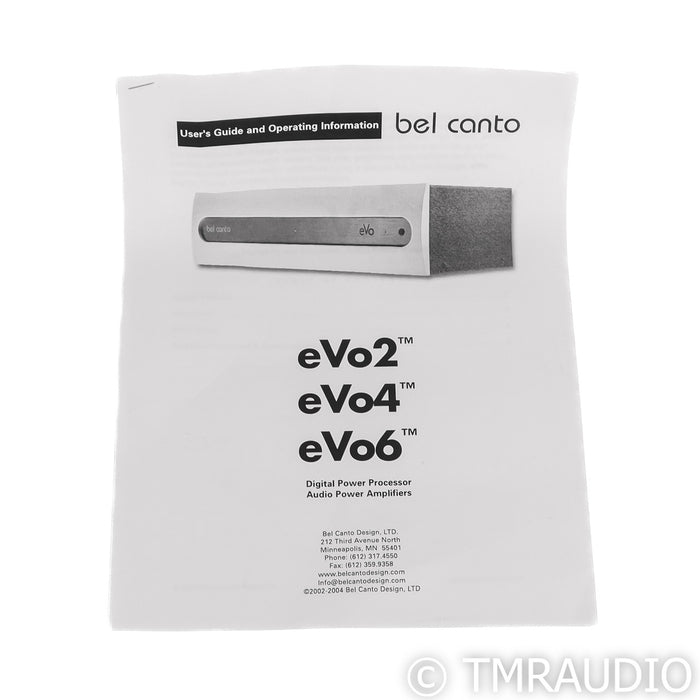 Bel Canto eVo 2 Gen II Power Amplifier; Gen 2