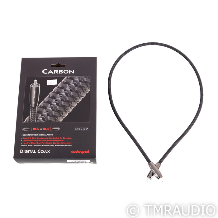 AudioQuest Carbon RCA Digital Coaxial Cable; Single 0.75m Interconnect (Open Box)
