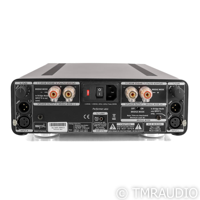 SPL Performer s800 Stereo / Mono Power Amplifier; s-800