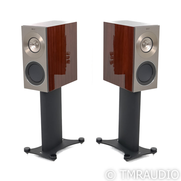 KEF Reference 1 Bookshelf Speakers; Gloss Rosewood Pair w/ Stands