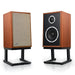 KLH Model Three Bookshelf Speakers; West Affican Mahogany Pair w/ Stands (Open Box)