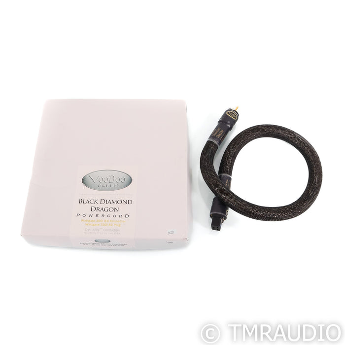 VooDoo Cables Black Dragon Power Cable; 1m AC Cord (20 amp)