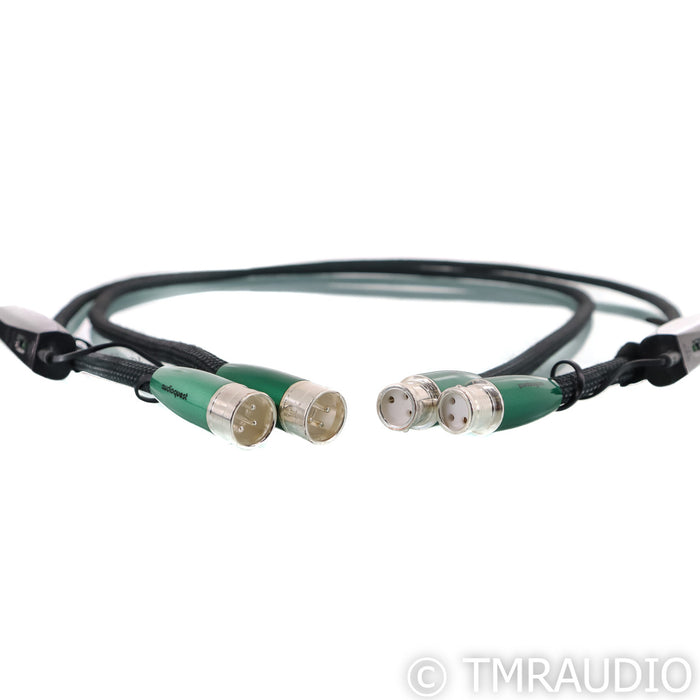 AudioQuest Earth XLR Cables; 1.5m Pair Balanced Interconnects; 72v DBS