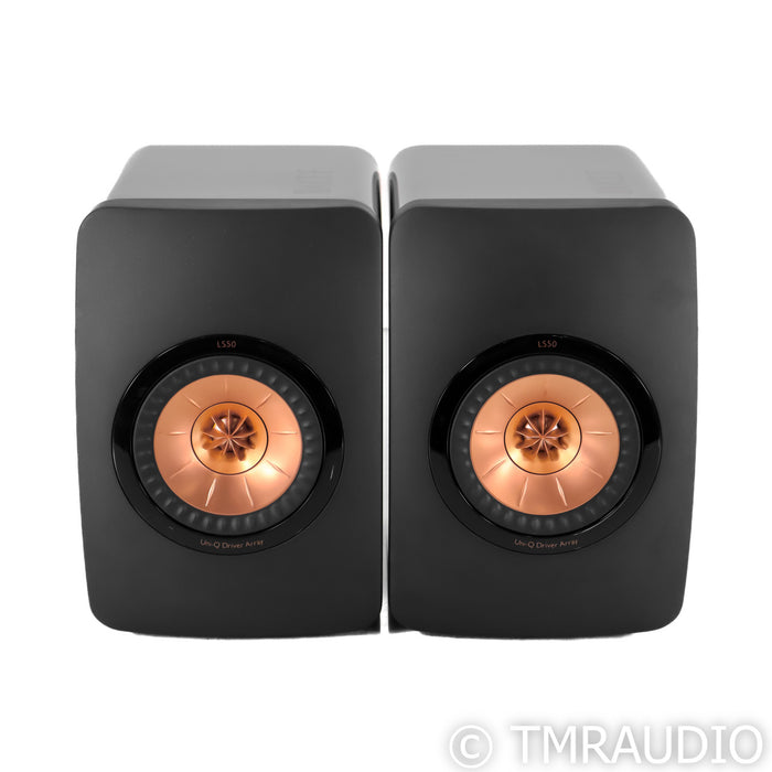 KEF LS50 Bookshelf Speakers; Black Pair