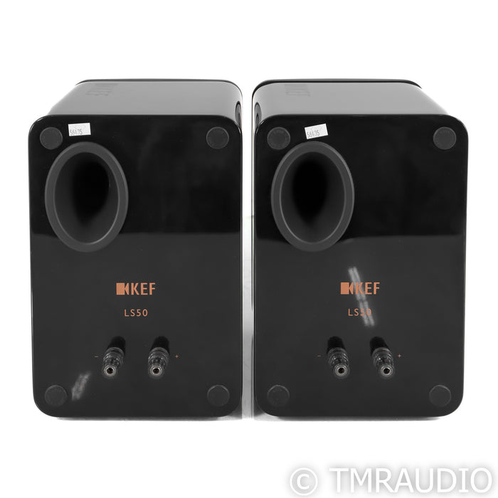 KEF LS50 Bookshelf Speakers; Black Pair