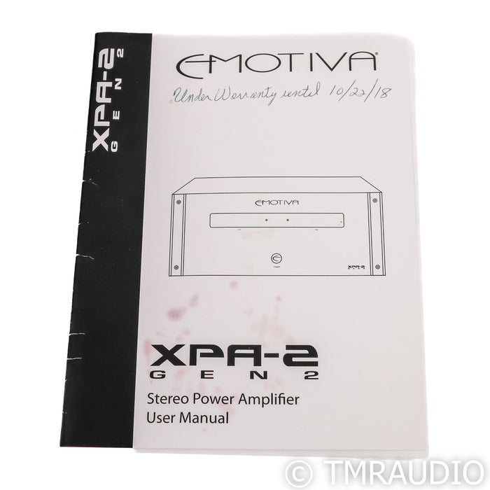 Emotiva XPA-2 Gen2 Stereo / Mono Power Amplifier