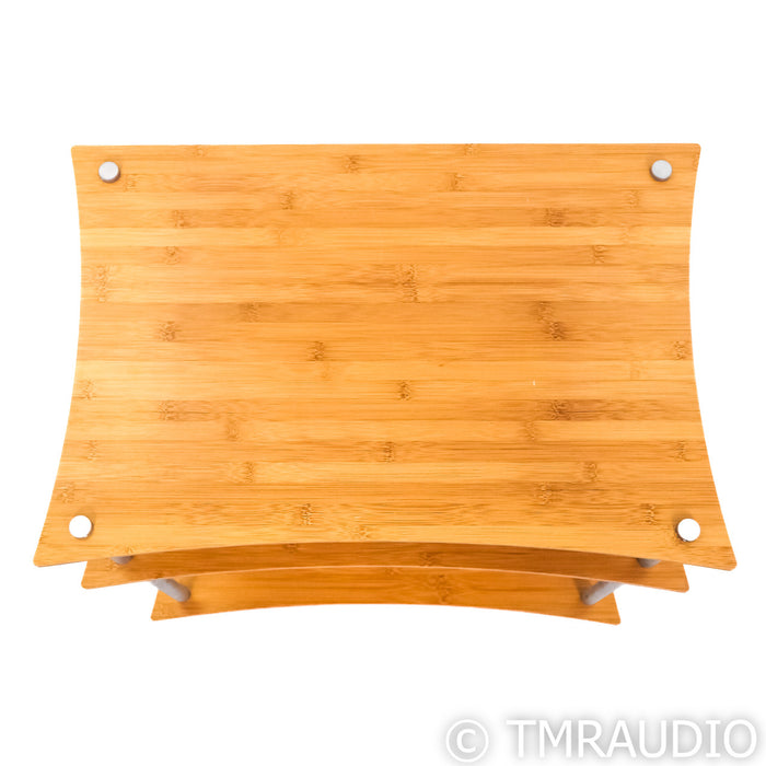 Quadraspire Q4 EVO 3 Shelf Isolation Rack; Natural Bamboo