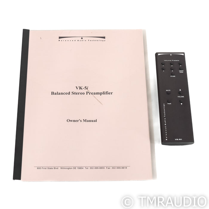 BAT VK-5i Balanced Stereo Tube Preamplifier; VK5i