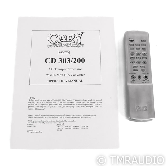 Cary Audio Design 303/200 HDCD Transport / DAC; D/A Converter