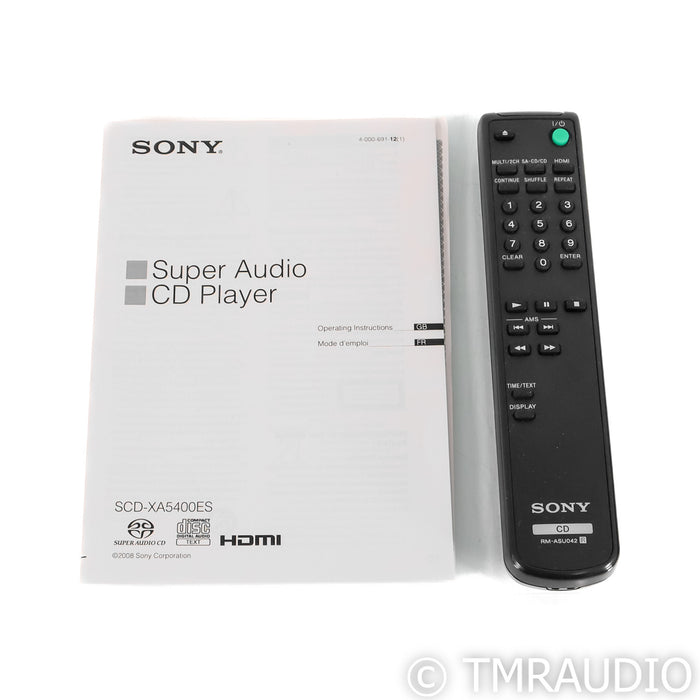 Sony SCD-XA5400ES SACD / CD Player; SCDXA5400ES
