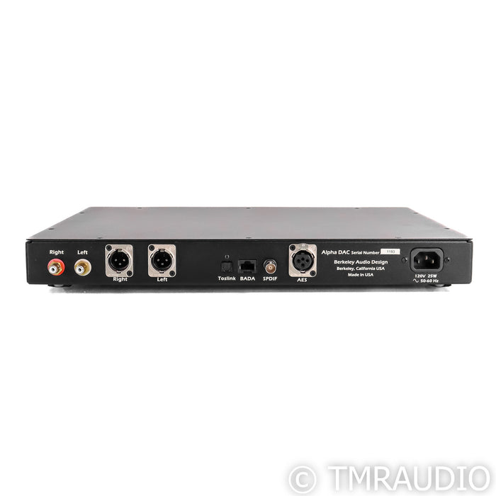 Berkley Audio Design Alpha DAC Series 1; D/A Converter; MQA
