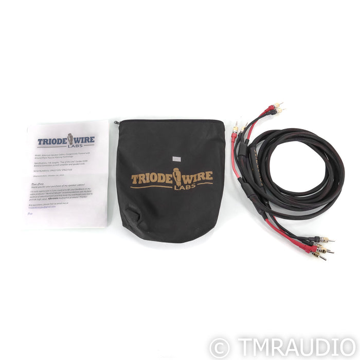Triode Wire Labs American Series Speaker Cables; 7ft Pair Banana