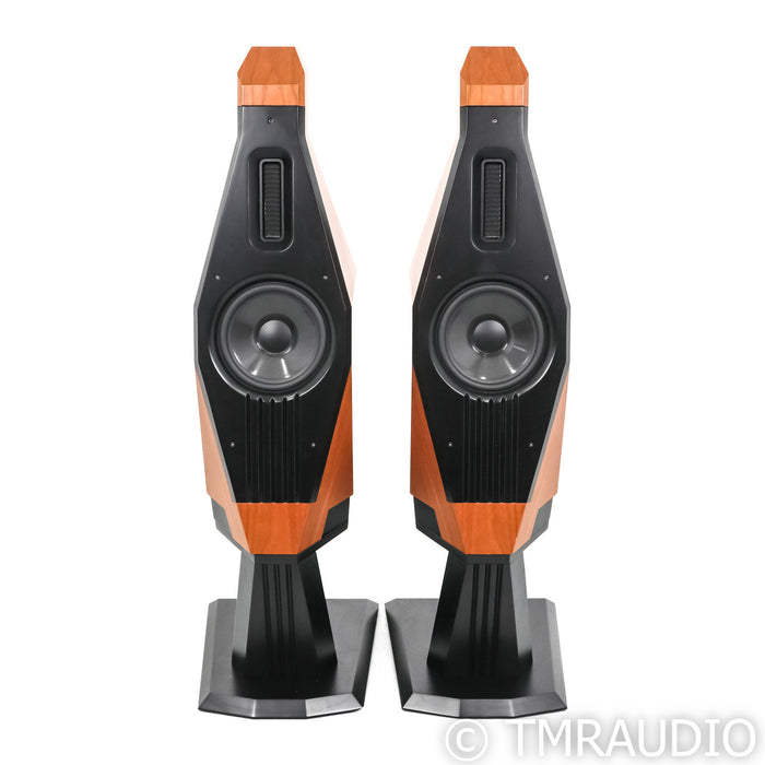 Lawrence Audio Violin SE Floorstanding Speakers; Cherry Pair w/ Stands