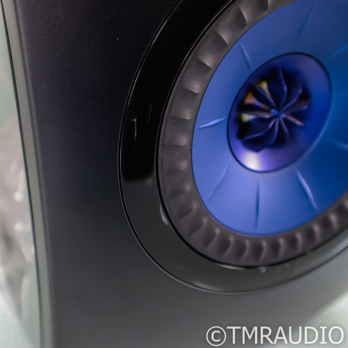 KEF LS50W Wireless Powered Bookshelf Speakers; Piano Black Pair