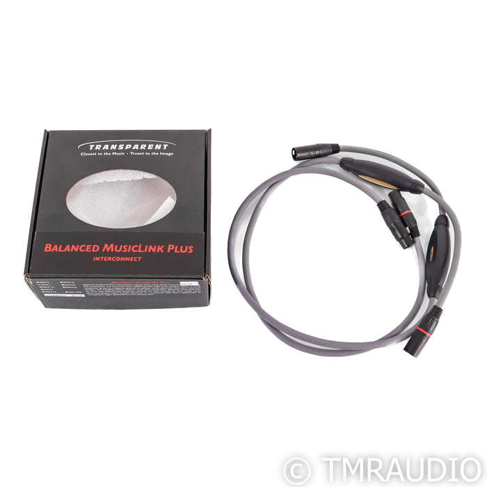 Transparent Audio MusicLink Plus XLR Cables; 1m Pair Balanced Interconnects