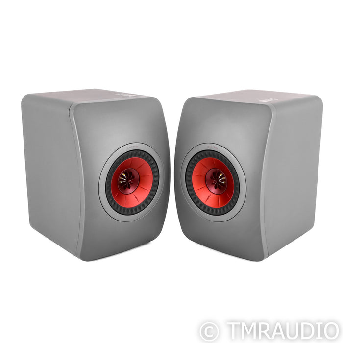 KEF LS50 Meta Bookshelf Speakers; LS-50; Titanium Grey Pair