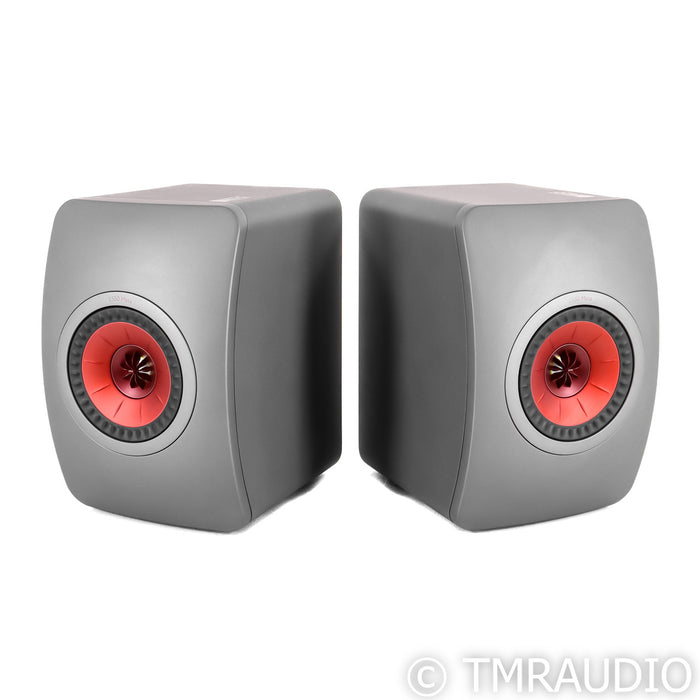KEF LS50 Meta Bookshelf Speakers; LS-50; Titanium Grey Pair
