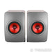 KEF LS50 Meta Bookshelf Speakers; LS-50; Titanium Grey Pair