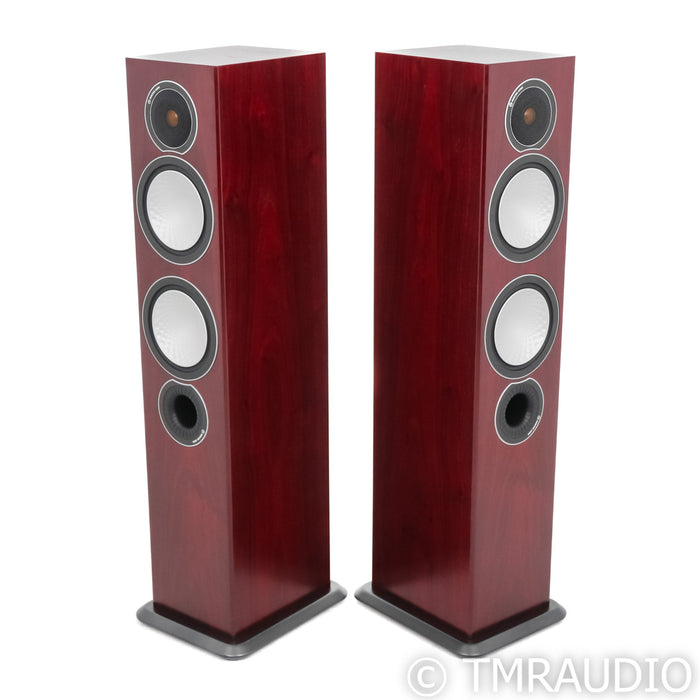 Monitor Audio Silver 6 Floorstanding Speakers; Rosenut Pair