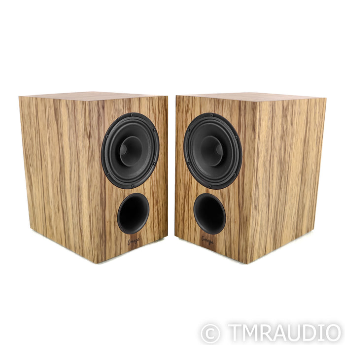 Omega Speaker Systems Baby Alnico Monitor Bookshelf Speakers; Black Limba Pair; BAM
