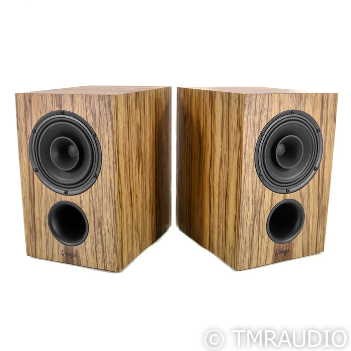 Omega Speaker Systems Baby Alnico Monitor Bookshelf Speakers; Black Limba Pair; BAM
