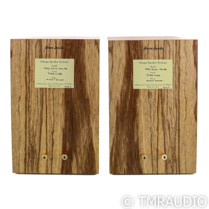 Omega Speaker Systems Baby Alnico Monitor Bookshelf Speakers; Black Limba Pair; BAM