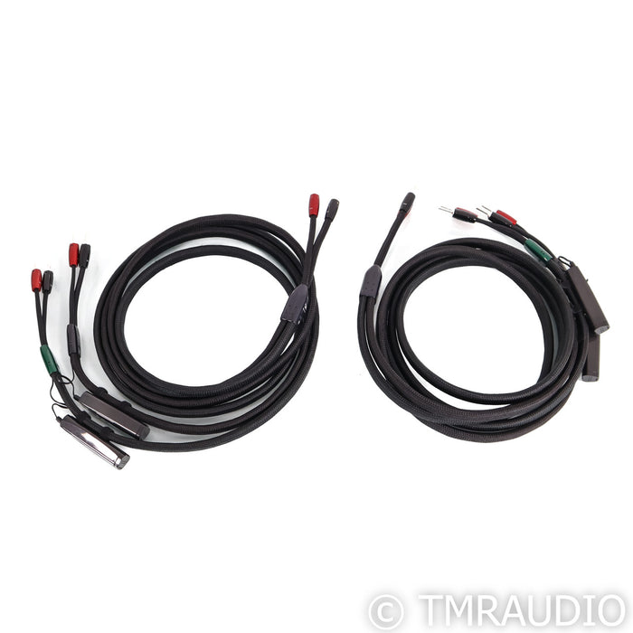 AudioQuest Robin Hood ZERO Bi-Wire Combo Speaker Cables; 8ft Pair; ZERO + BASS; 72v DBS
