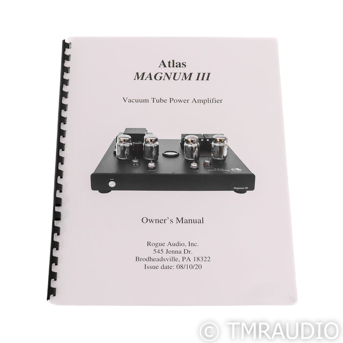 Rogue Audio Atlas Magnum III Stereo Tube Power Amplifier