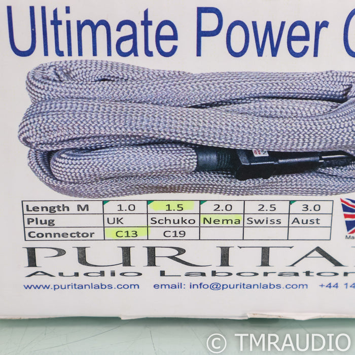 Puritain Audio Ultimate Power Cable; 1.5m AC Cord