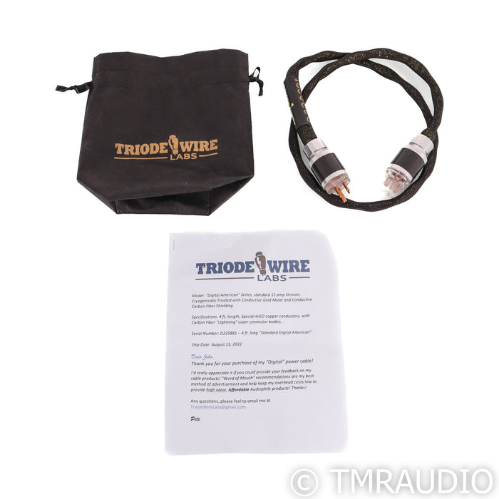 Triode Wire Labs Digital American Power Cable; 4ft AC Cord