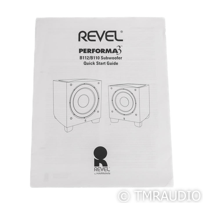Revel Performa3 B110 10" Powered Subwoofer; V1; Gloss Black