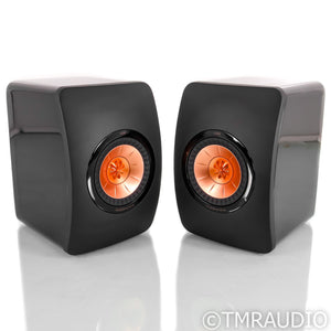 KEF LS50 Bookshelf Speakers; Black Pair