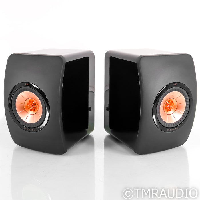 KEF LS50 Bookshelf Speakers; Black Pair
