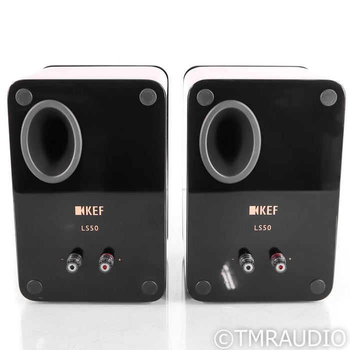 KEF LS50 Bookshelf Speakers; Black Pair