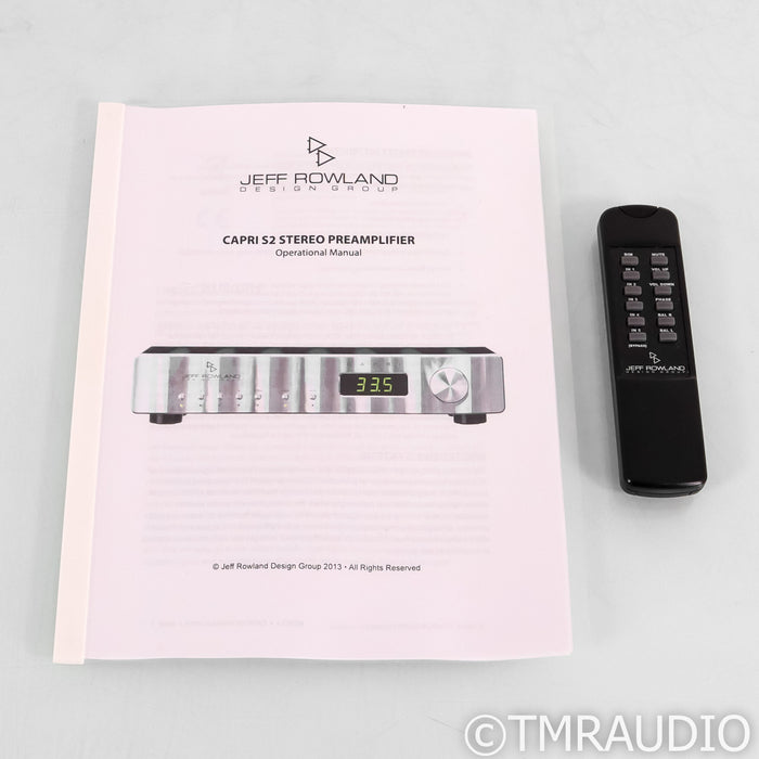Jeff Rowland Design Capri S2 Stereo Preamplifier; Remote