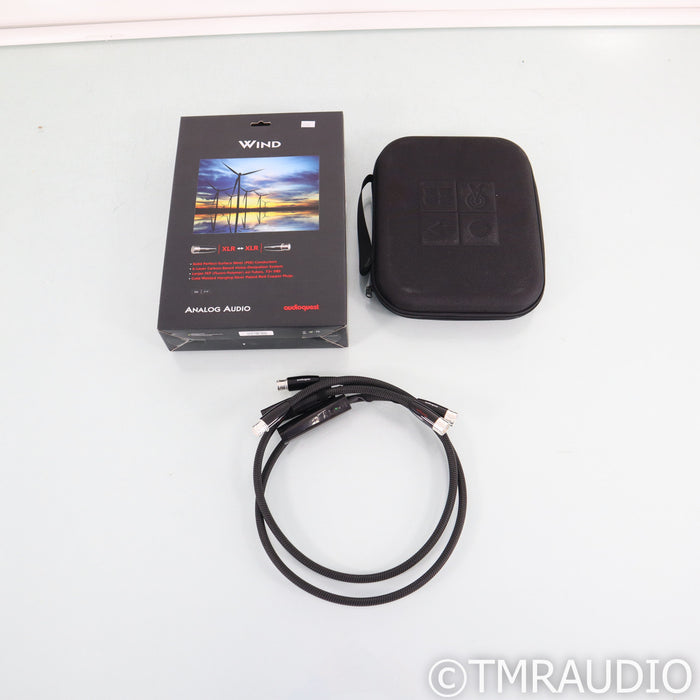 AudioQuest Wind XLR Cables; 1m Pair Balanced Interconnects; 72v DBS