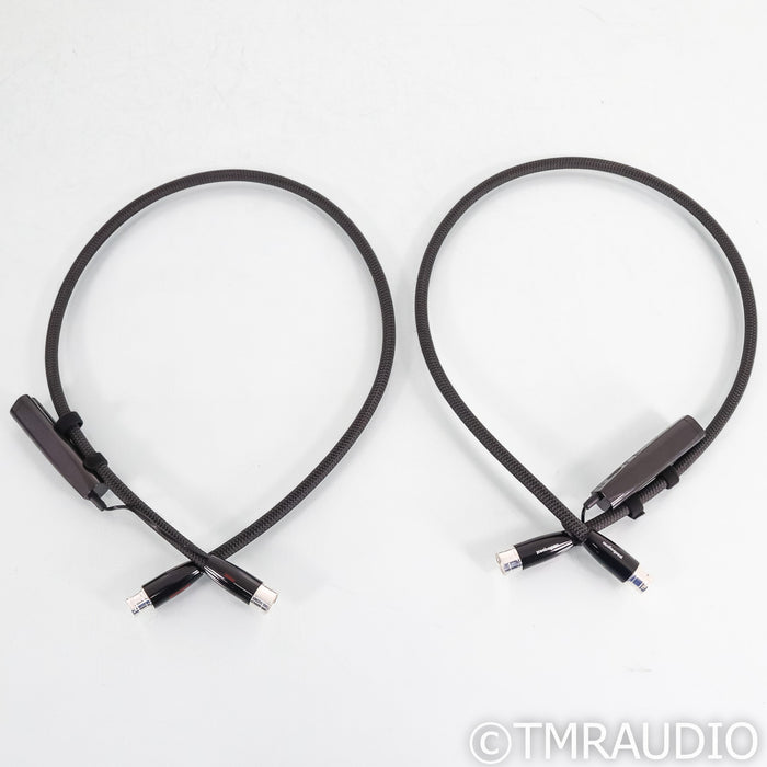 AudioQuest Wind XLR Cables; 1m Pair Balanced Interconnects; 72v DBS