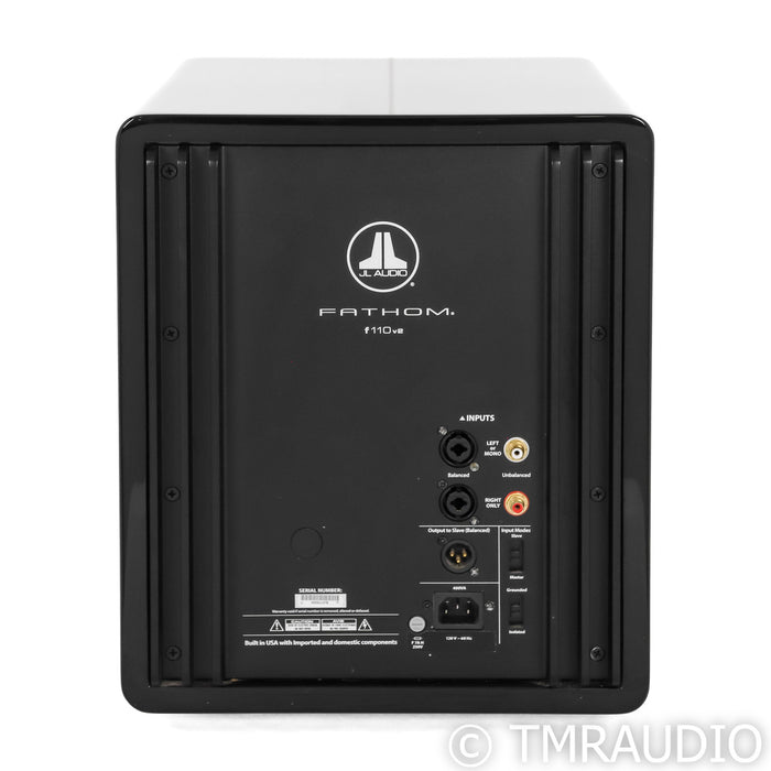 JL Audio F110 V2 10" Powered Subwoofer; Piano Black
