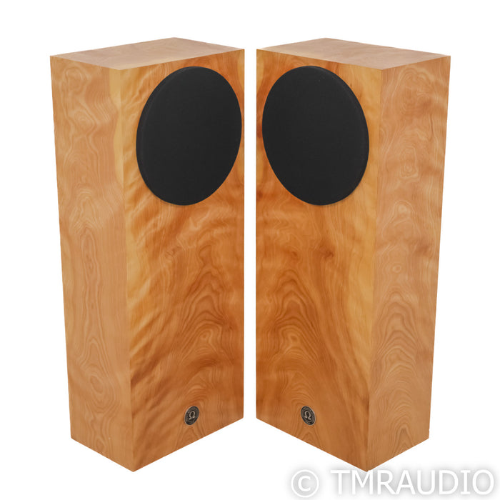 Omega Speaker Systems Junior Alnico XRS Floorstanding Speakers; Red Flame Birch Pair