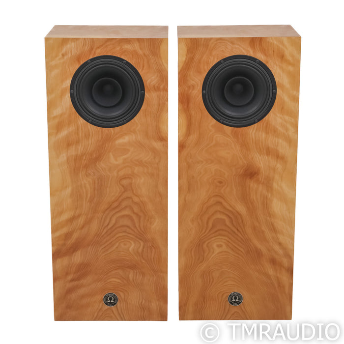 Omega Speaker Systems Junior Alnico XRS Floorstanding Speakers; Red Flame Birch Pair