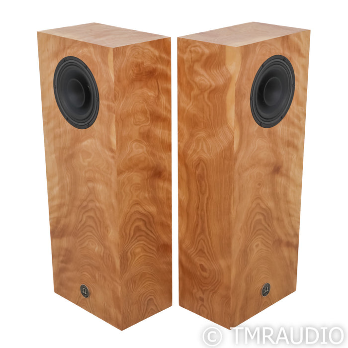 Omega Speaker Systems Junior Alnico XRS Floorstanding Speakers; Red Flame Birch Pair