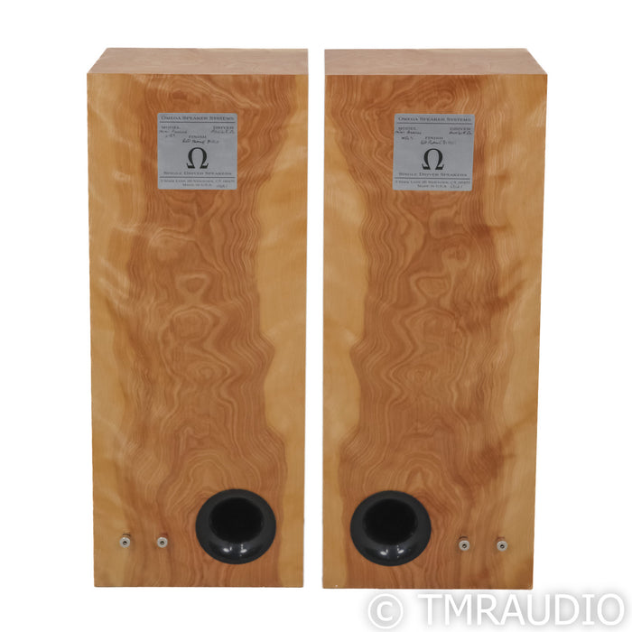 Omega Speaker Systems Junior Alnico XRS Floorstanding Speakers; Red Flame Birch Pair