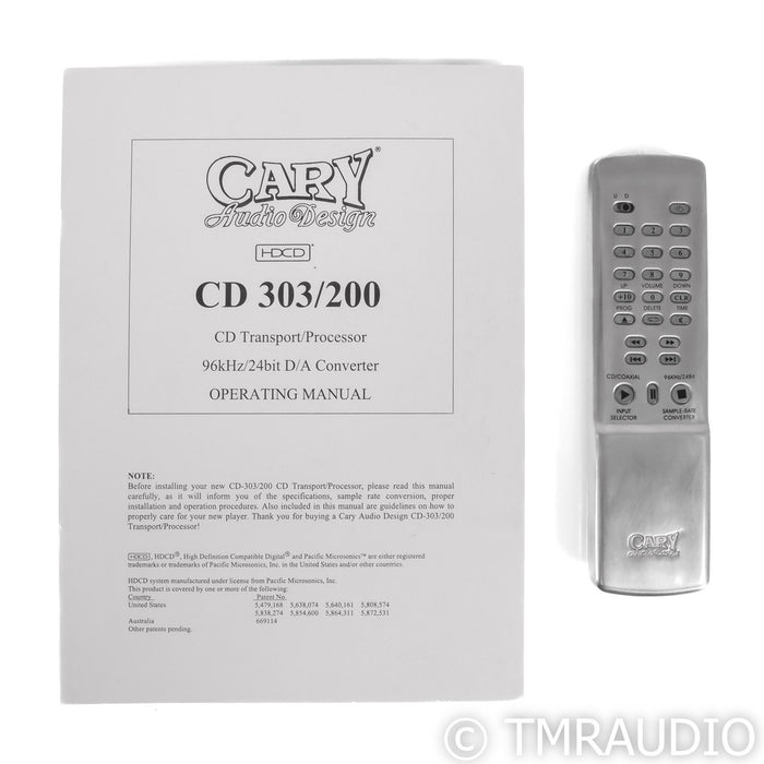 Cary Audio Design 303/200 CD Player; HDCD (New Laser)