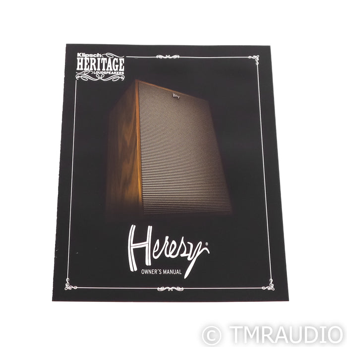 Klipsch Heresy IV Floorstanding Speakers; Natural Pair
