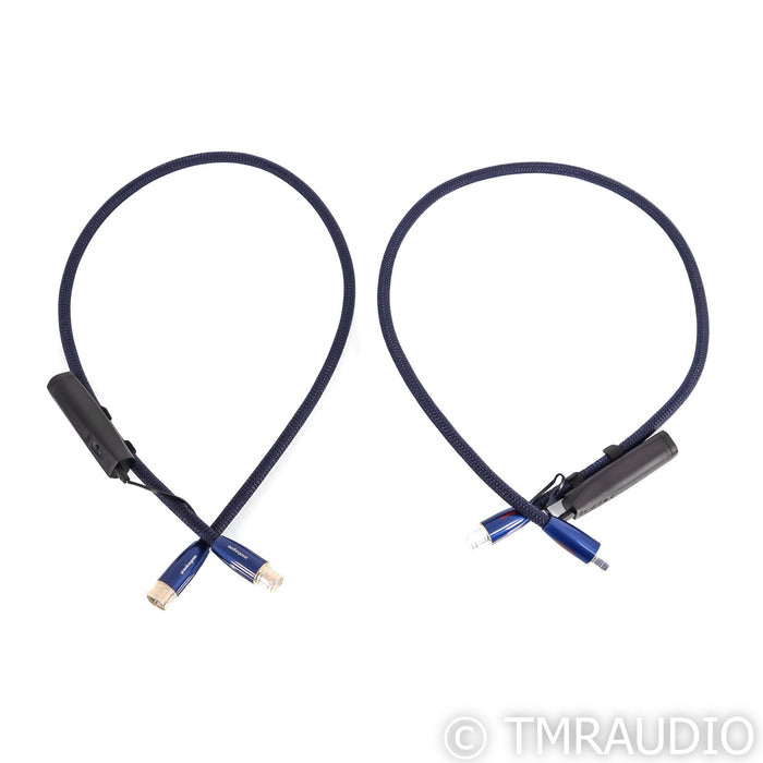 AudioQuest Water XLR Cables; 1m Pair Balanced Interconnects