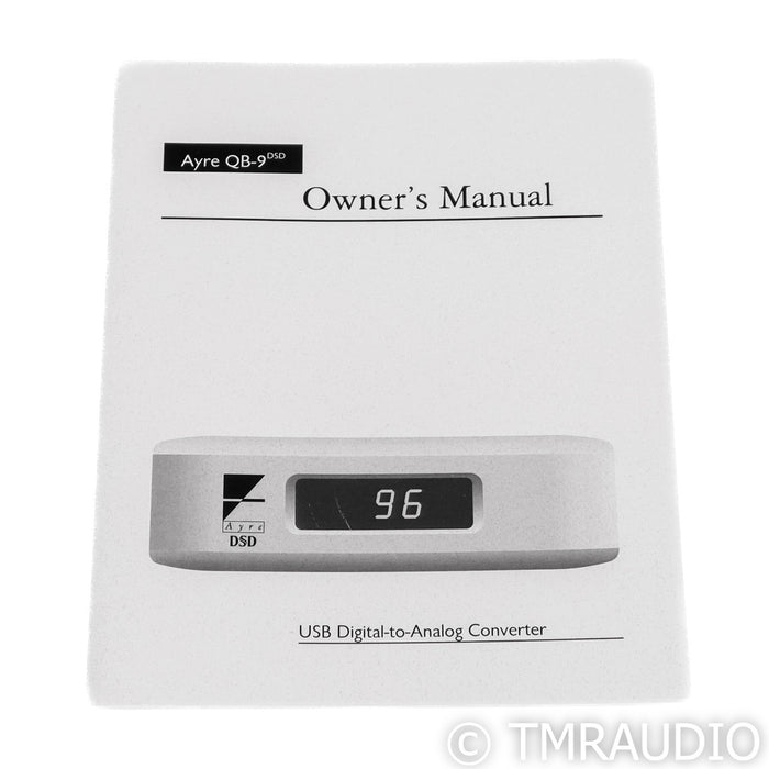 Ayre Acoustics QB-9 DSD USB DAC; D/A  Converter